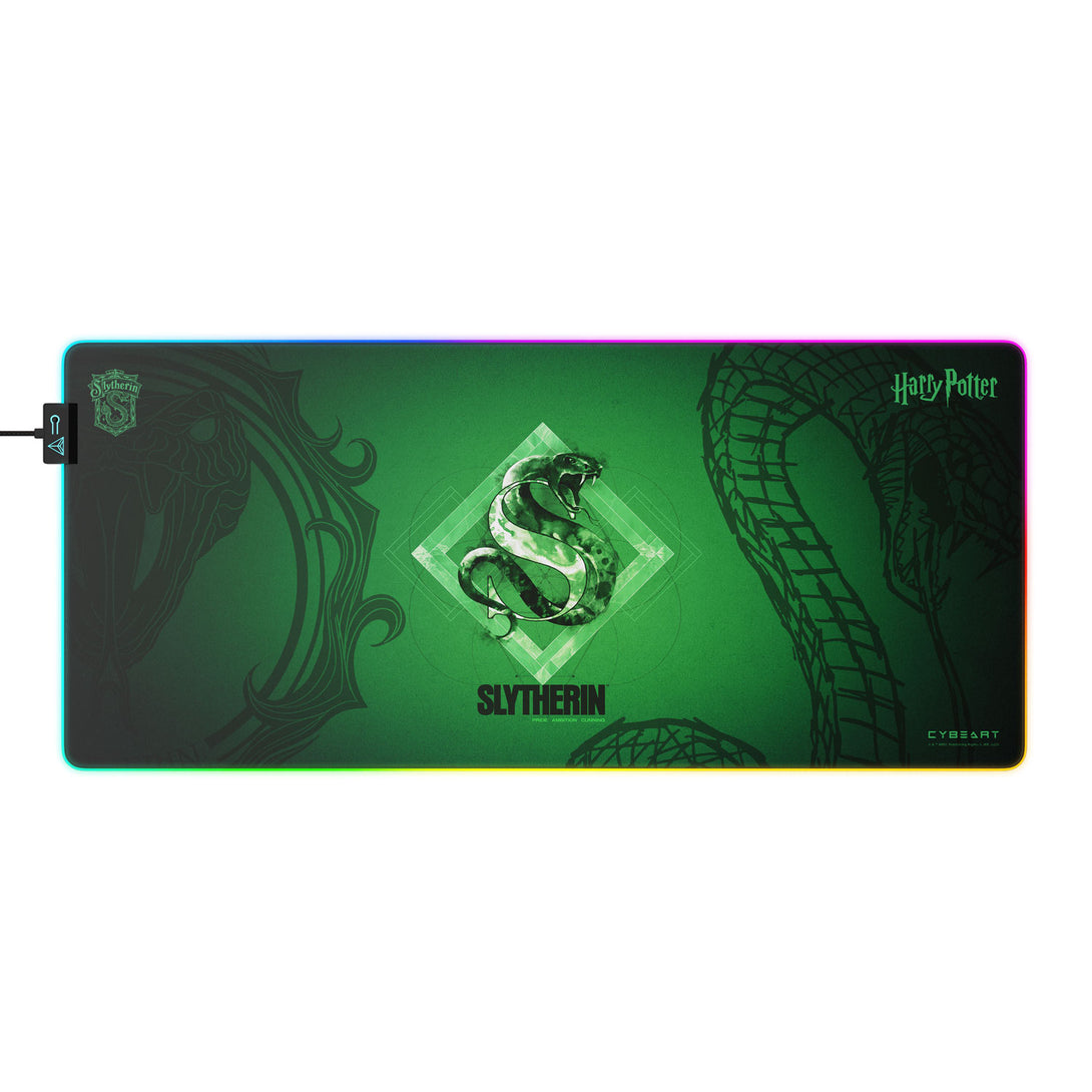 Cybeart Slytherin - Harry Potter Gaming Mouse Pad - XXL 900mm RGB