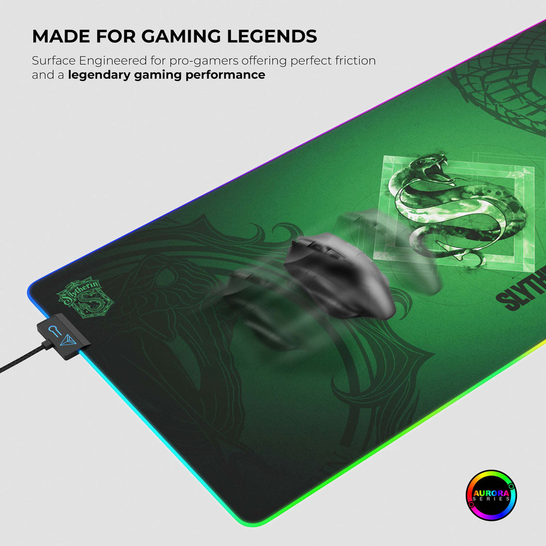 Cybeart Slytherin - Harry Potter Gaming Mouse Pad - XXL 900mm RGB